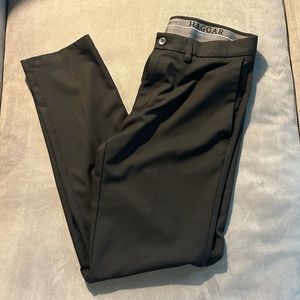 Haggar Cool 18 Pro Slim Fit Black Dress Pants
